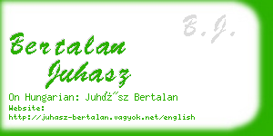 bertalan juhasz business card